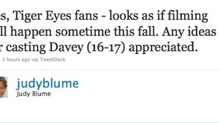 Help Judy Blume Cast The <em>Tiger Eyes</em> Movie